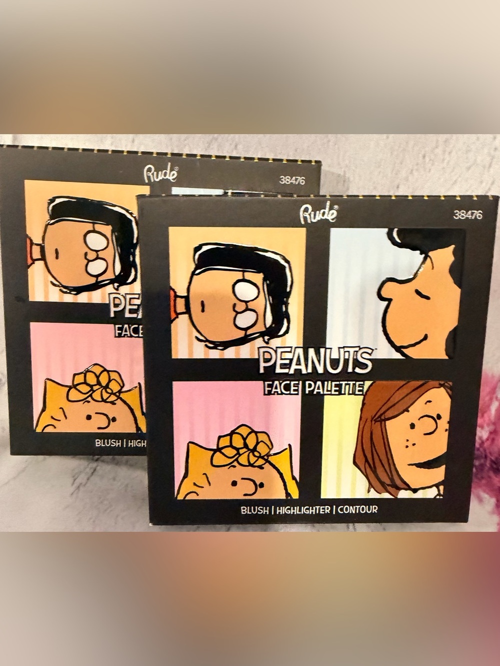 Rude Peanuts Face Palette - Multi-Colored Blush, Highlighter & Contour